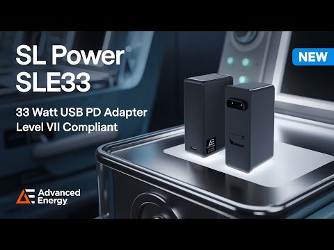 SLE33 Series - Level VII Compliant 33 W USB-C PD Adapter