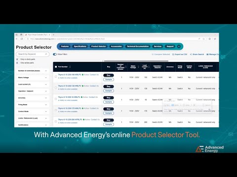 Choosing SCR Power Controllers with AE’s Product Selector Tool