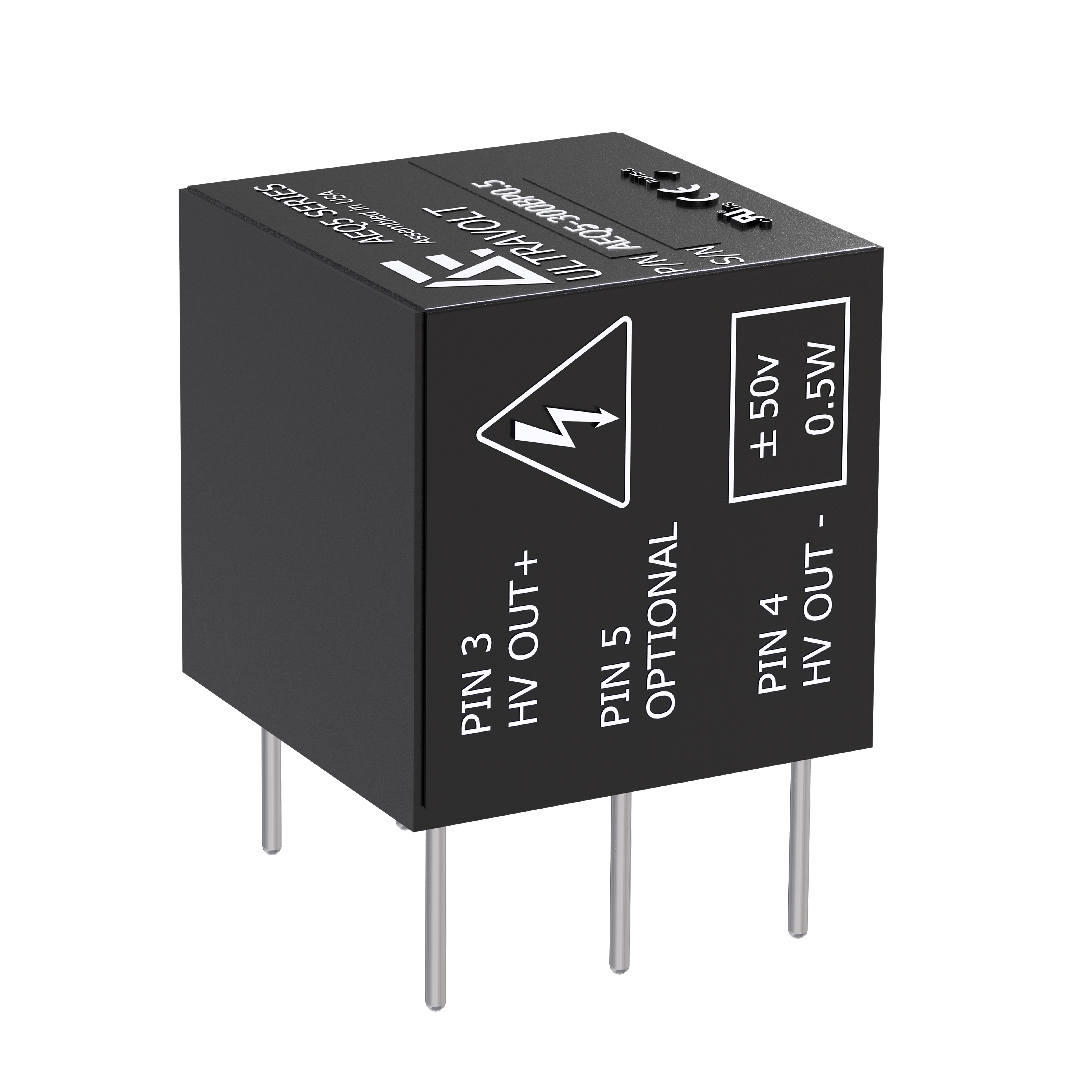 Figure 3: Advanced Energy’s AEQ series of ultra-miniature DC-DC supplies optimal for space critical high-voltage projects.