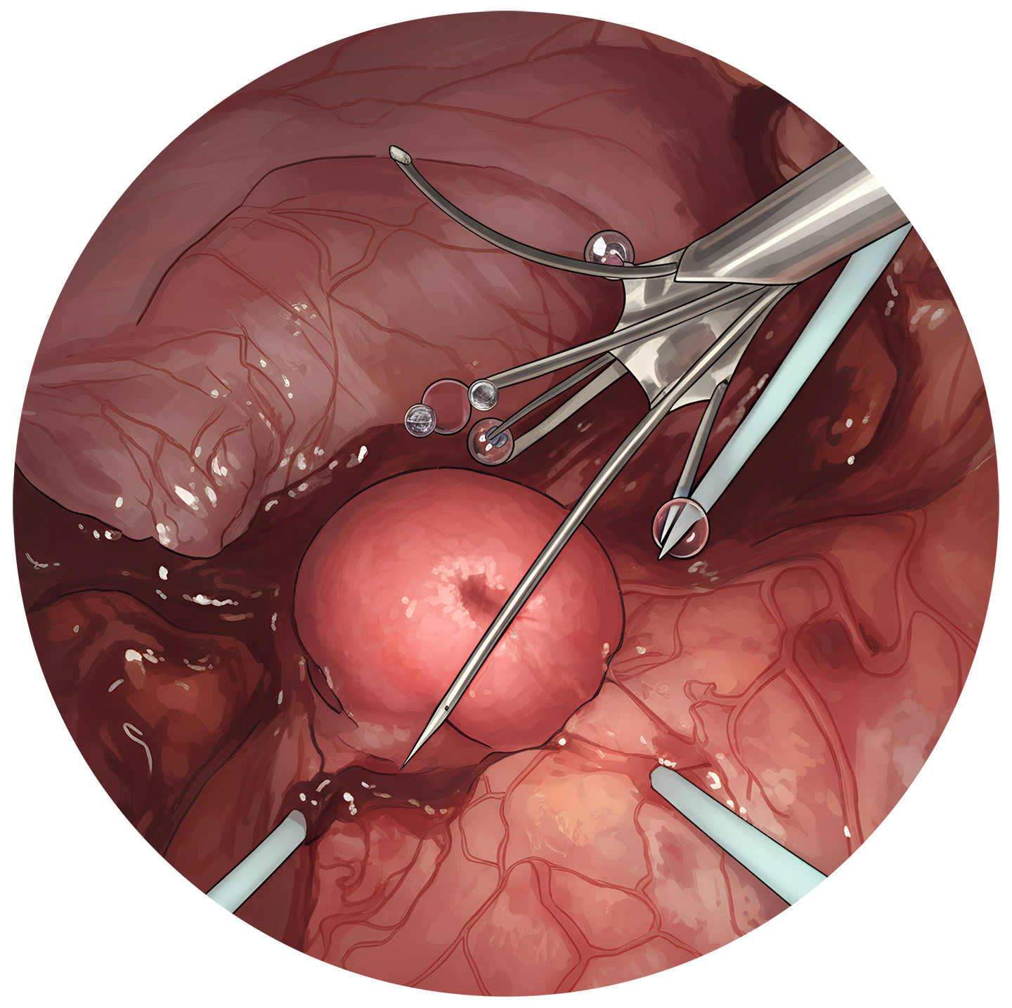 Figure 2:  A fiber optic temperature sensor embedded in the ablation needle measures the temperature in real-time for liver cancer treatment.